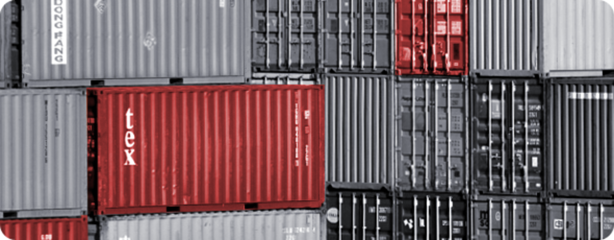 Loaded shipping container